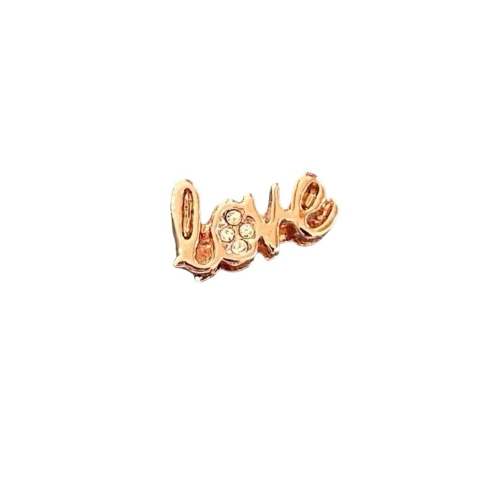 Origami Owl Rose Gold “Love” Slider Charm